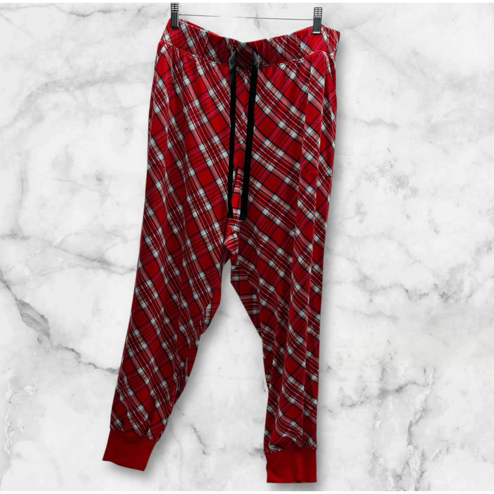 Sleep By Cacique Pajama Jogger Bottoms Red Plaid Women's Plus Size 18/20